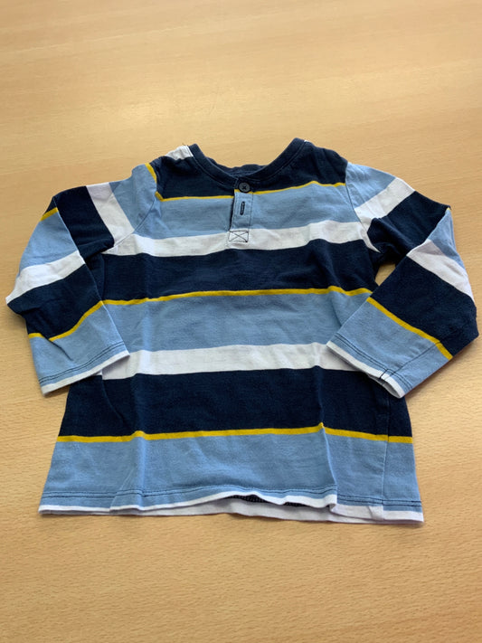 Langarmshirt 104 Blau mit Streifen