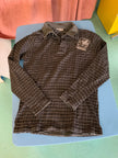 Langarmshirt S Schwarz mit weißen Streifen