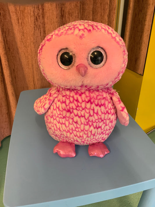 Plüschtier Eule Rosa