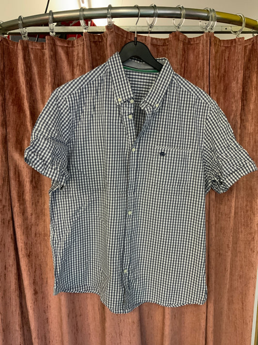 Lacoste Kurzarmhemd M Blau und Weiß