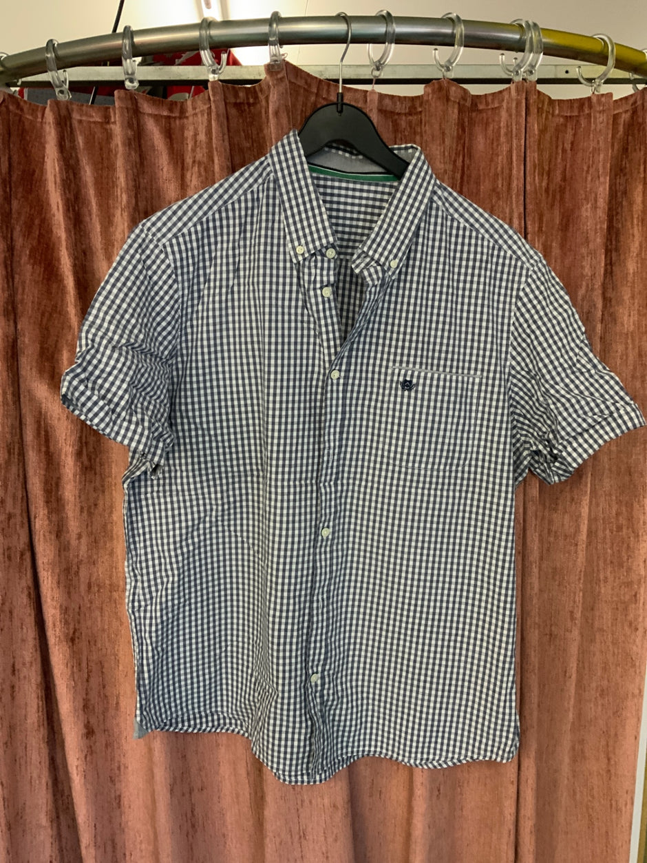 Lacoste Kurzarmhemd M Blau und Weiß