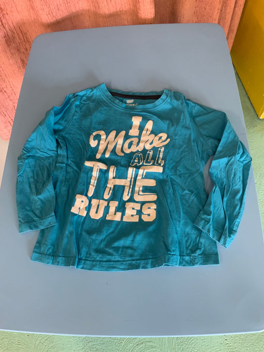 Langarmshirt 122/128 Türkis