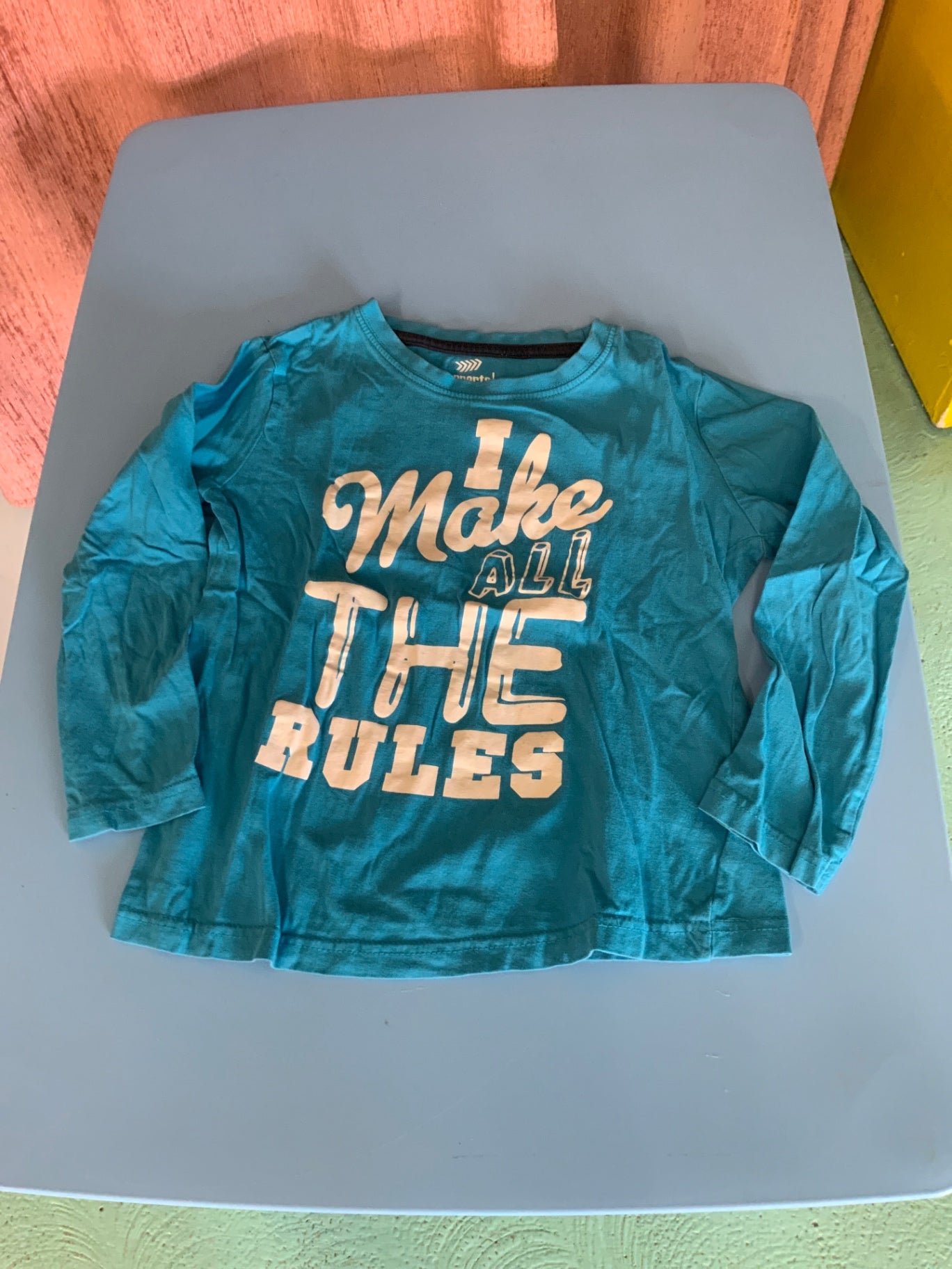 Langarmshirt 122/128 Türkis