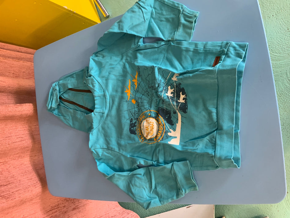 Hoodie 116/122 Türkis