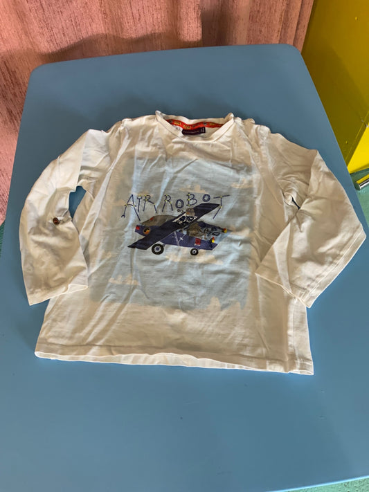 Langarmshirt 122 Weiß