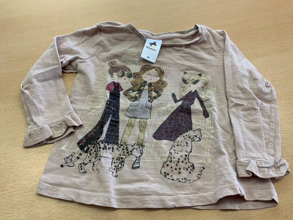 Bambino Langarmshirt 98 Beige