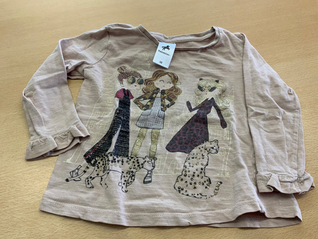 Bambino Langarmshirt 98 Beige