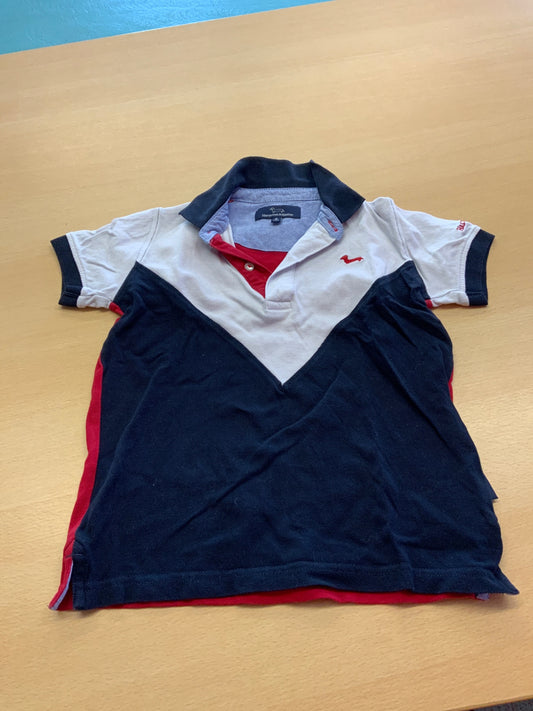 Herren & Freizeit Polo-Shirt 116 Blau, Rot, Weiß