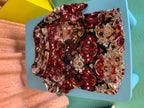 Bluse 36 Rot und Schwarz mit floralem Muster