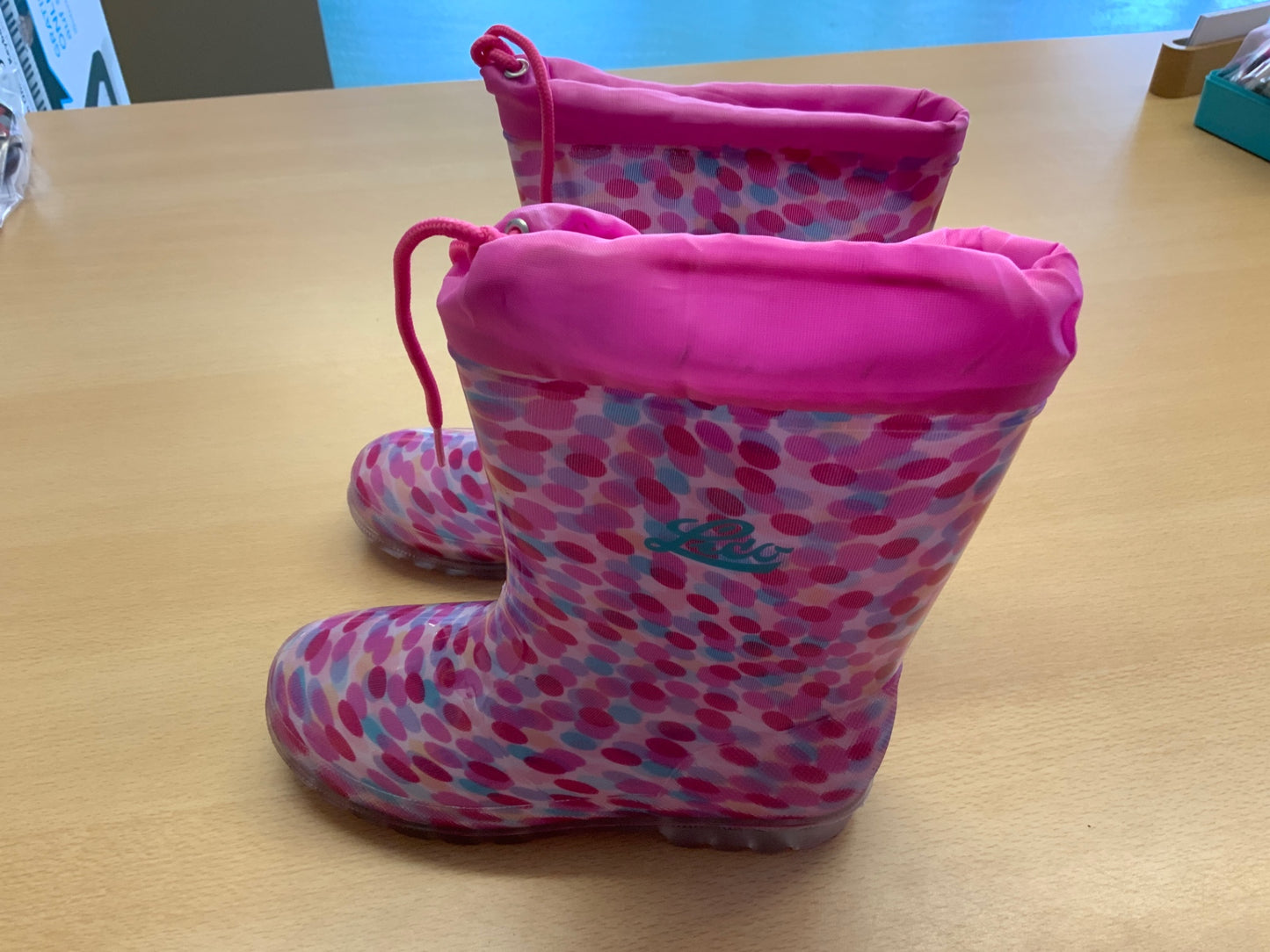 Lico Gummistiefel 34 Pink mit Punkten