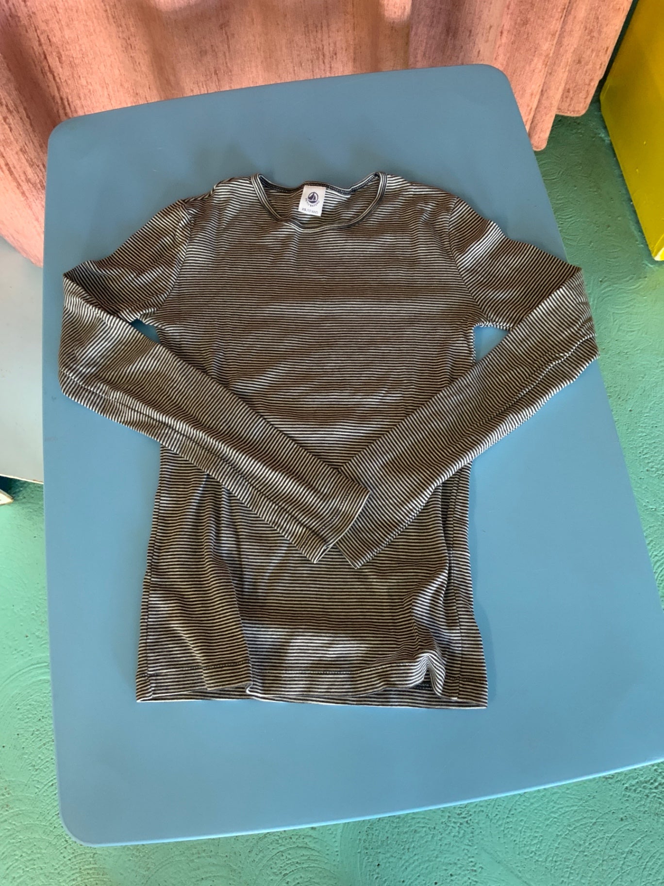 Langarmshirt 152 Schwarz-weiß gestreift