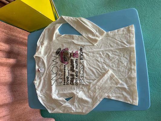 Langarmshirt 170/176 Weiss