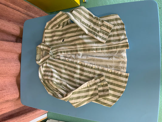 Ralph Lauren Hemd 122 Grün und Weiß gestreift