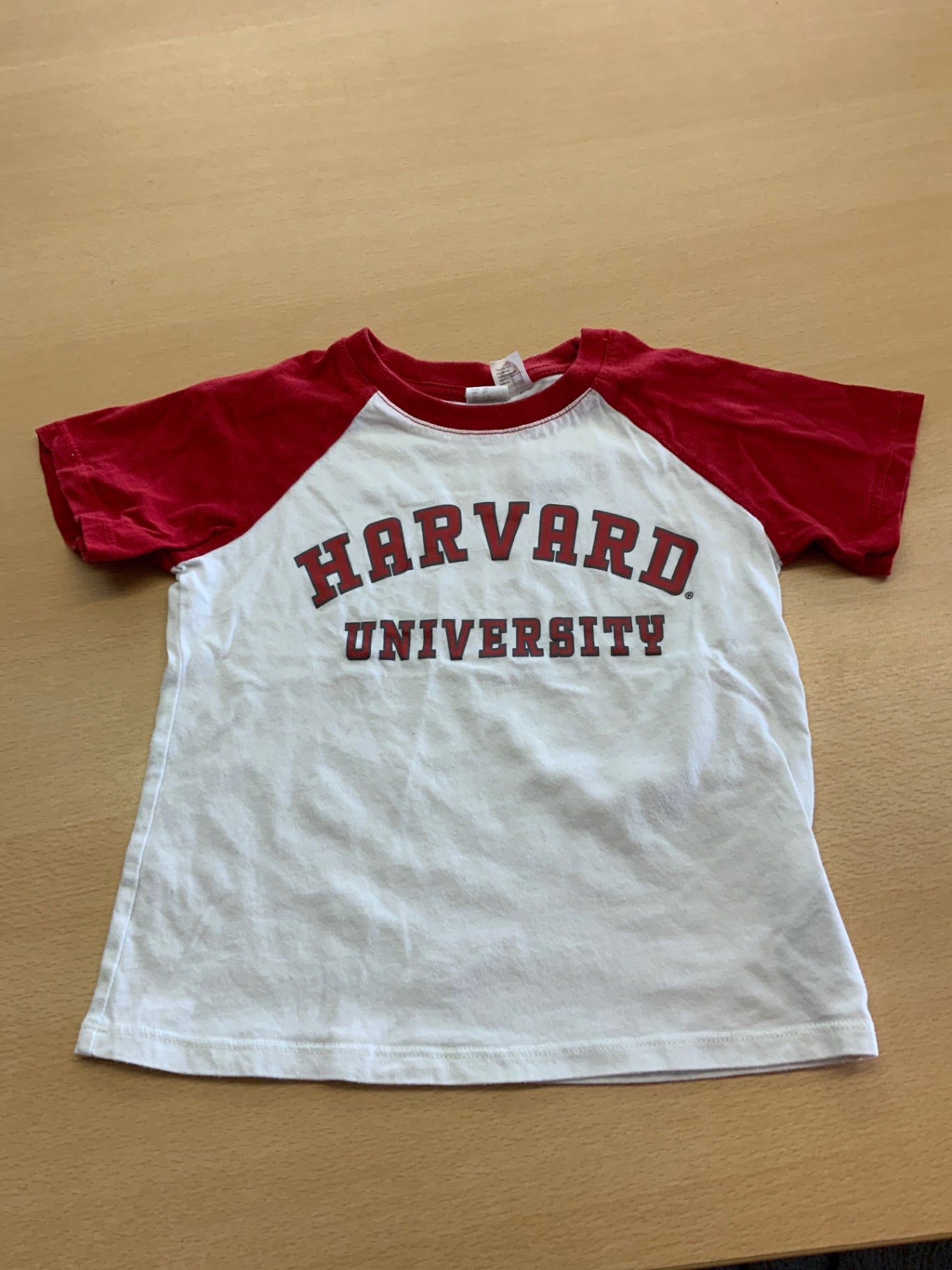 Harvard T-Shirt 104 Rot und Weiß