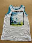 Charles Vögele Tanktop 128 Weiß mit blauen Akzenten