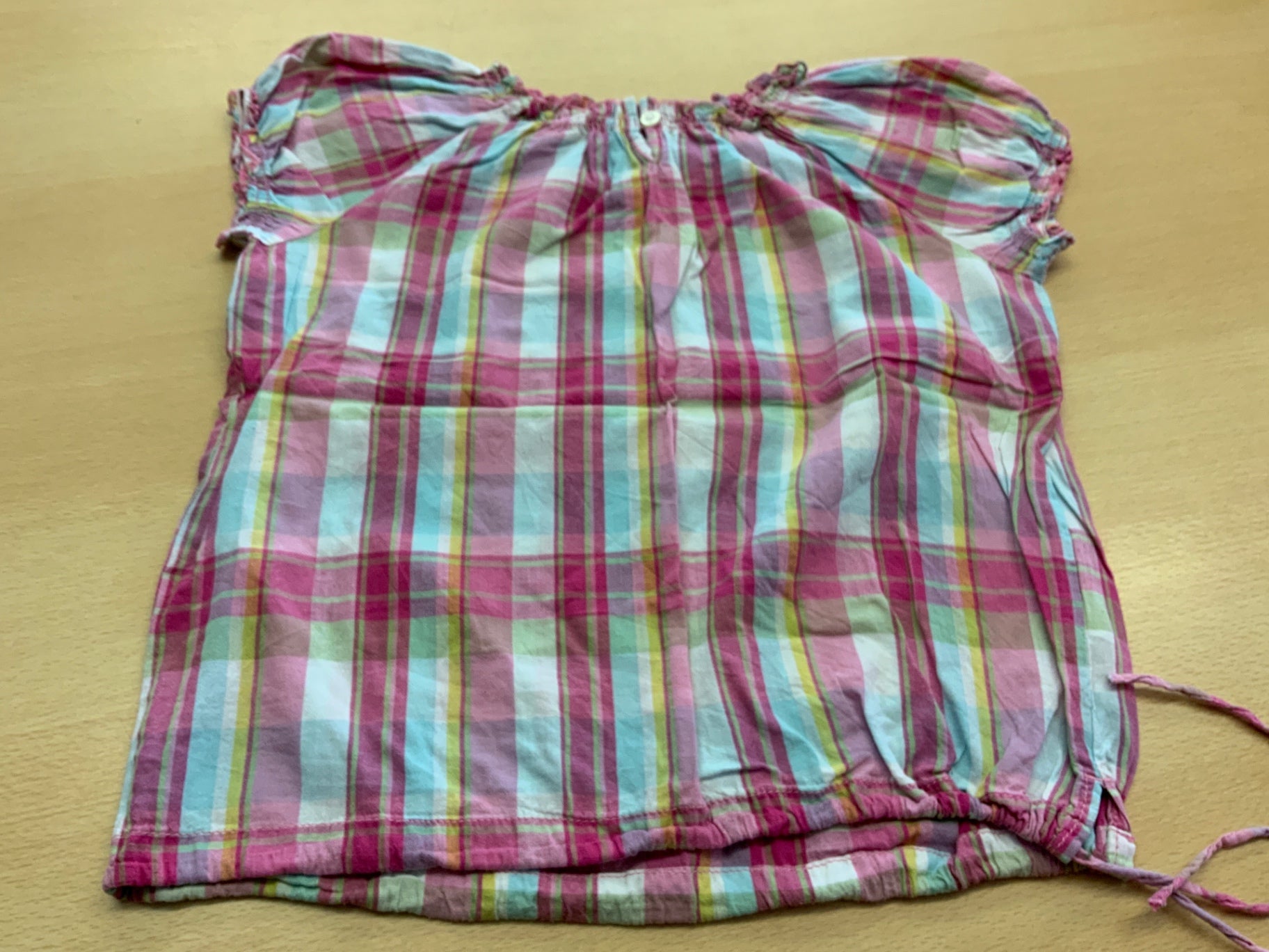 Bluse 134 Rosa, Blau, Gelb, Grün