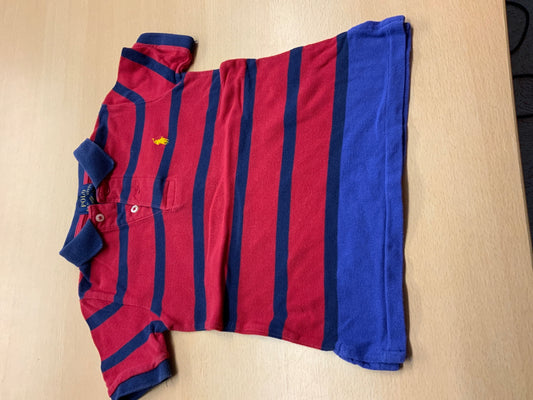Ralph Lauren Poloshirt 92 Rot und Blau mit Streifen