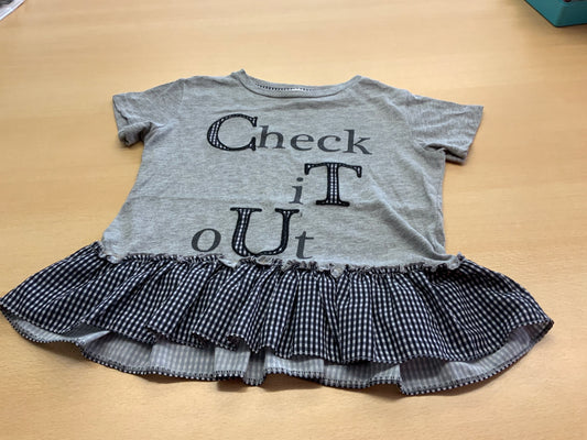 T-Shirt 122/128 Grau und Schwarz