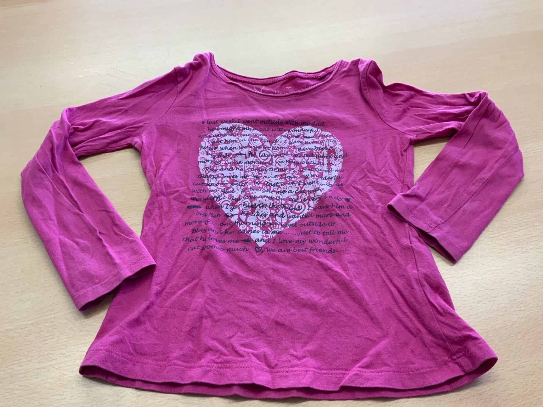 Langarmshirt 116 Pink