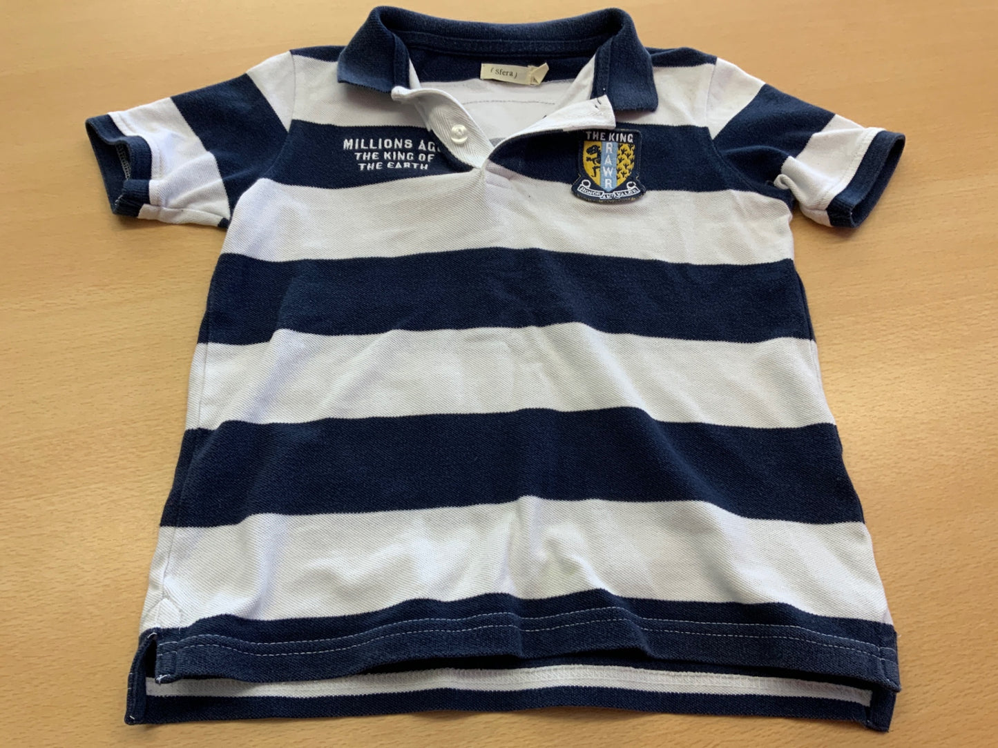  Poloshirt 110/116 Blau und Weiß