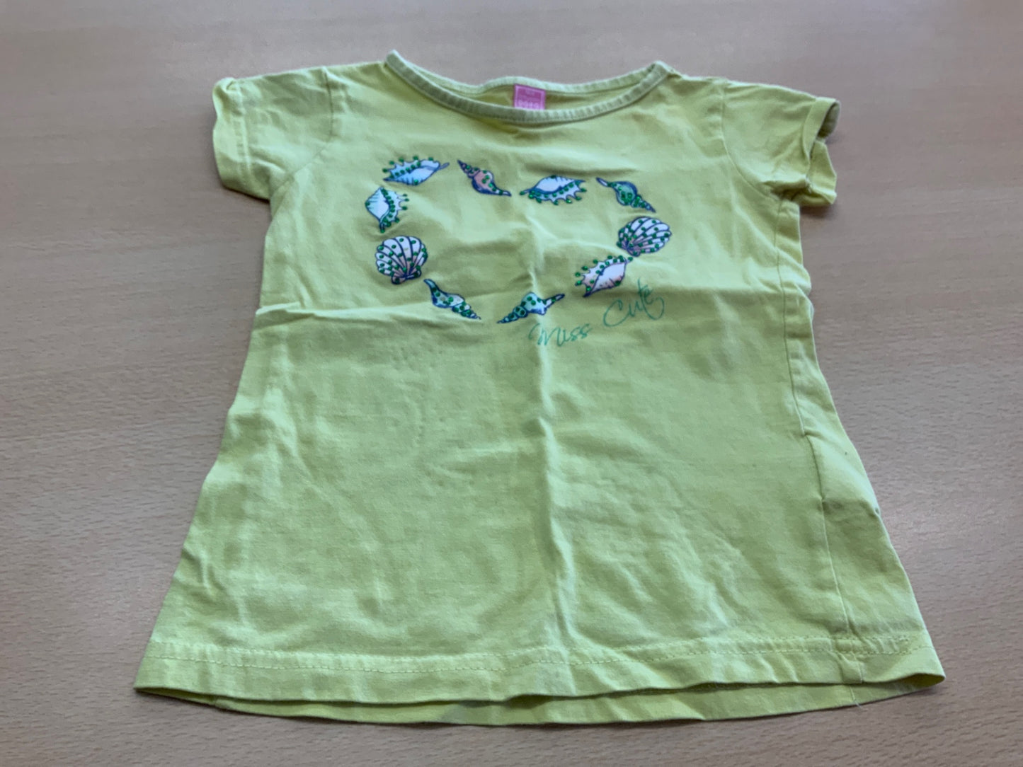 Miss Cute T-Shirt 104 Gelb