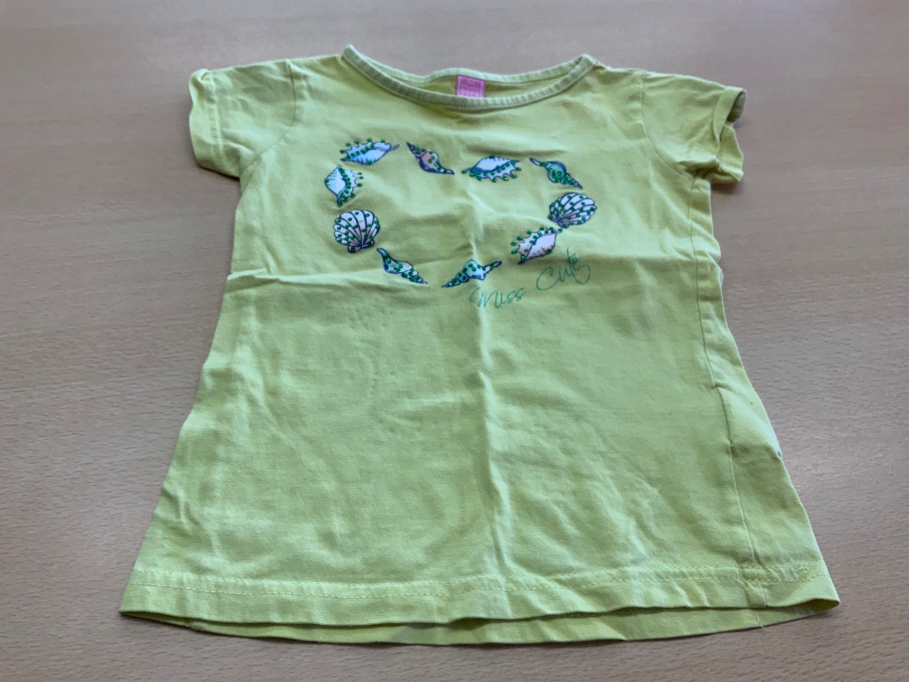 Miss Cute T-Shirt 104 Gelb