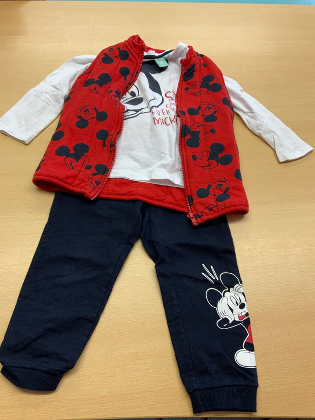 Disney Mickey-Set 98 Rot und Blau