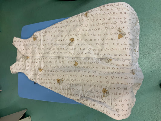 Schlafsack Weiß mit buntem Muster