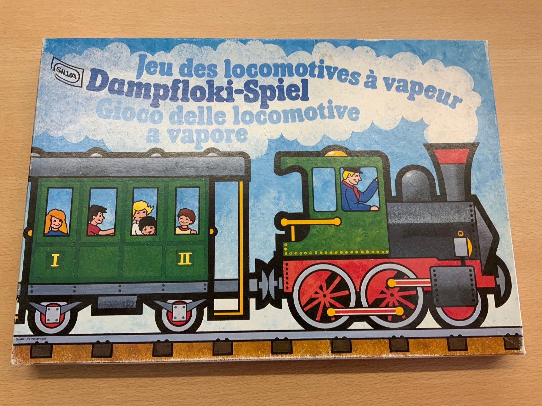 Silva Spiel Dampfloki Bunt