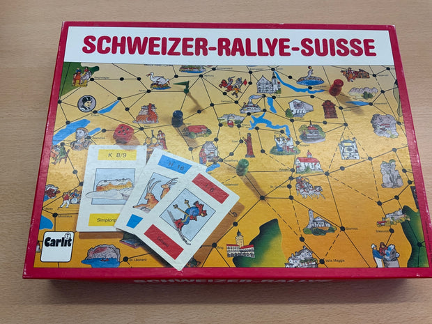 Carlit Brettspiel Schweizer-Ralleye-Suisse Rot und Gelb