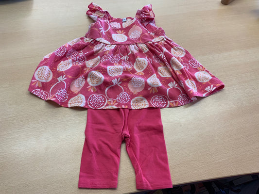 Kleid mit Leggings 74 Pink