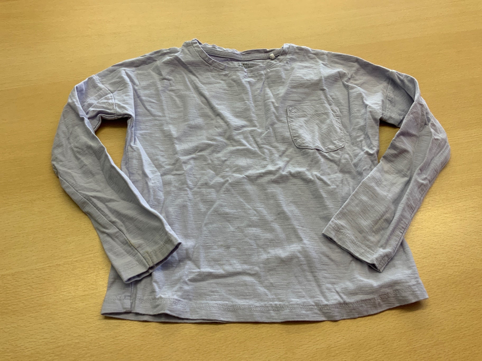 Langarmshirt 128 Hellgrau
