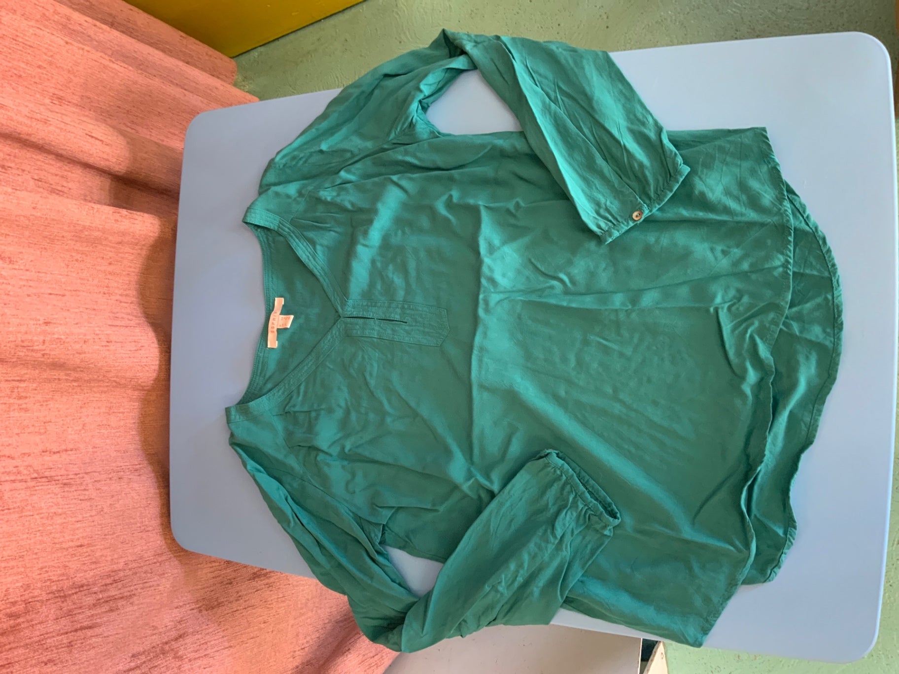 Langarmshirt 34 Türkis