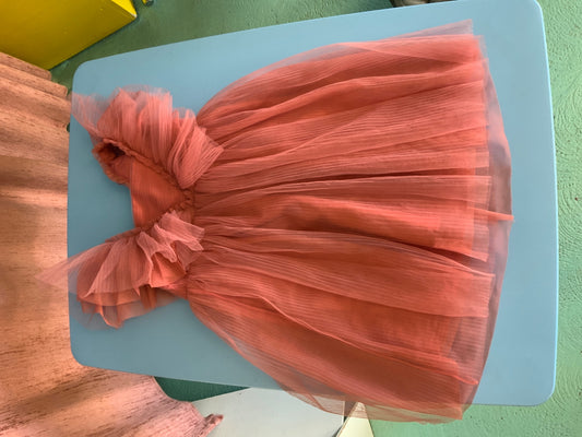 Kleid 110 Korallenrot