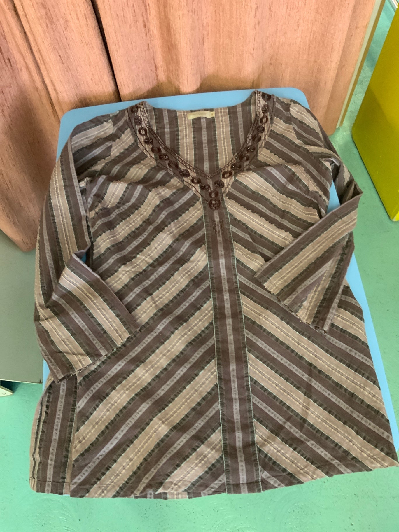 Bluse 40 Braun und Beige