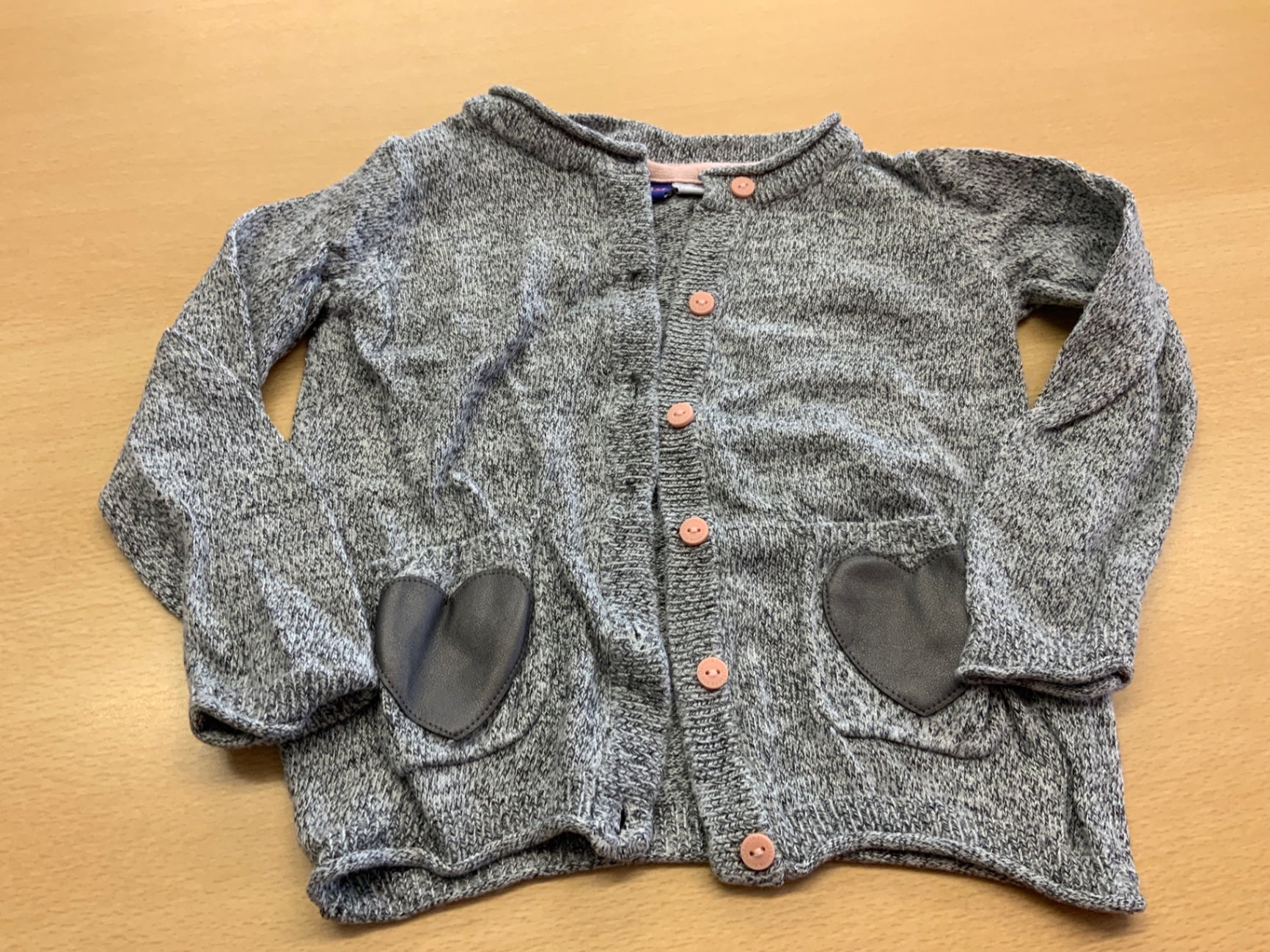 Strickjacke 86/92 Grau