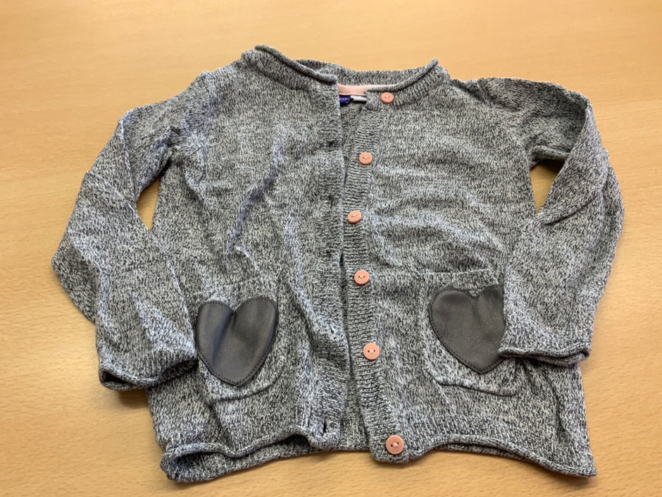 Strickjacke 86/92 Grau