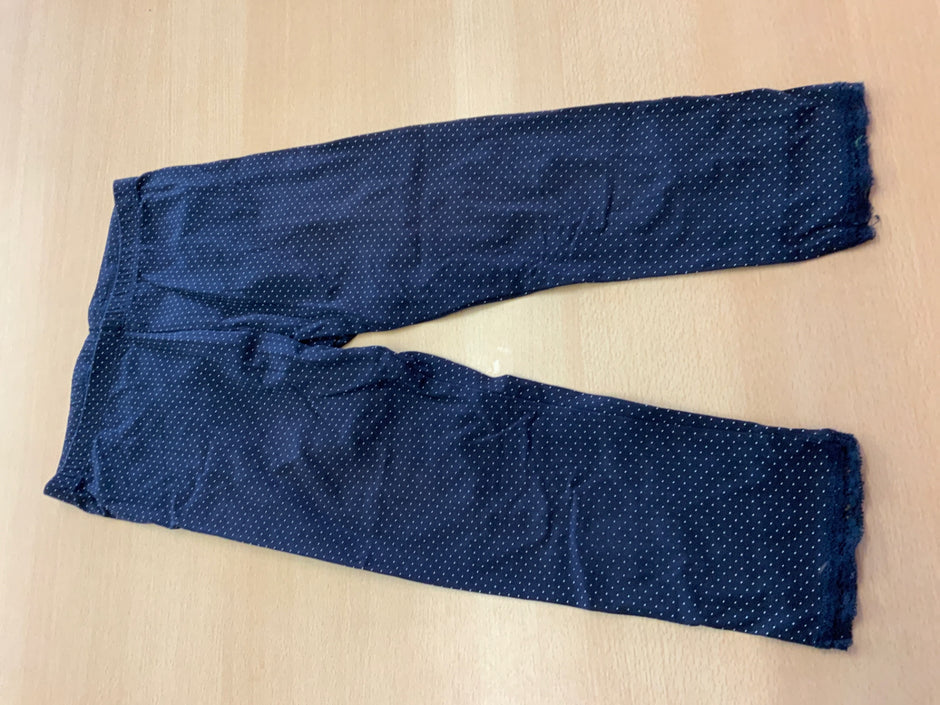 Leggins 146 Dunkelblau mit weißen Punkten