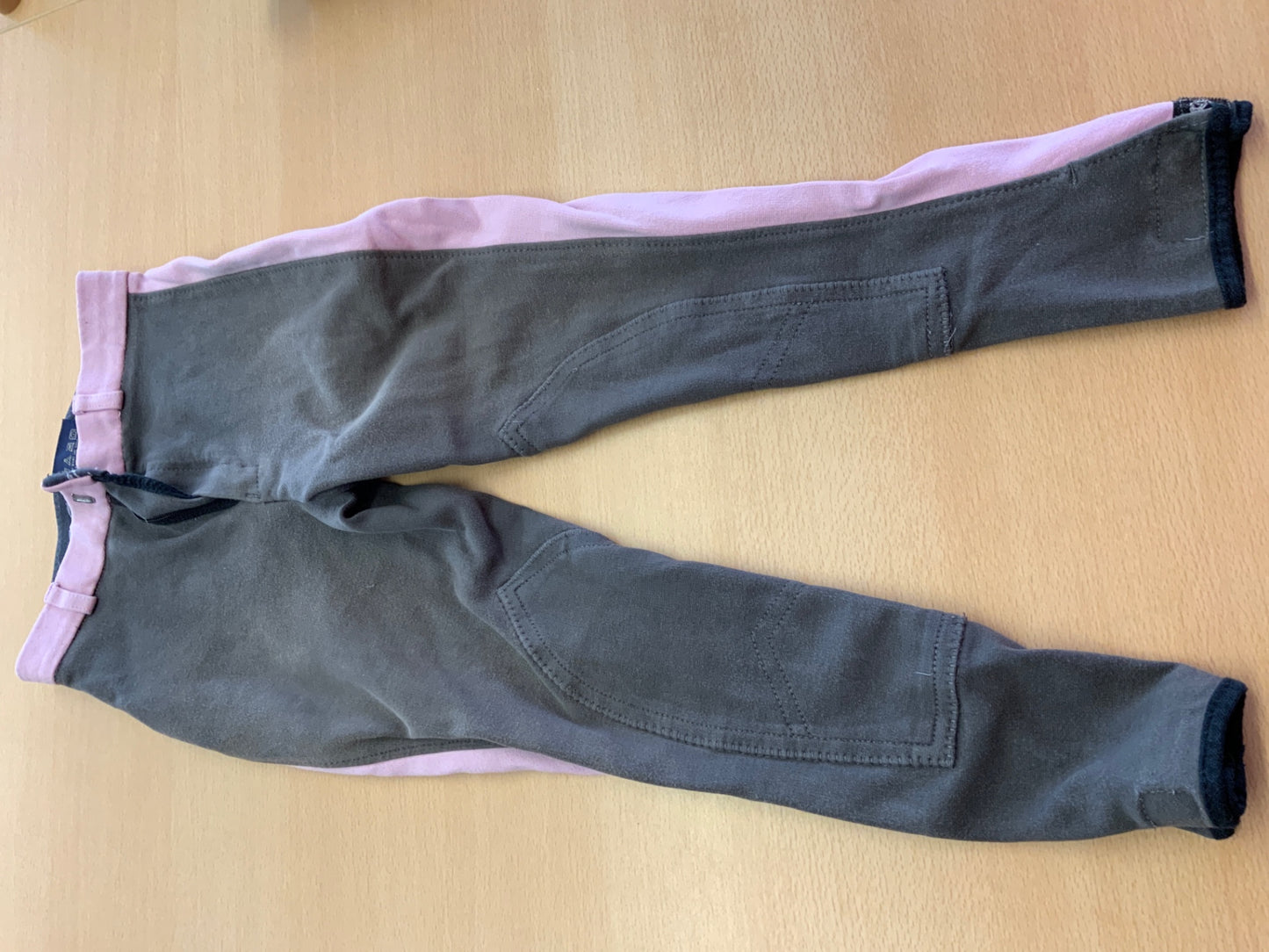  Reit-Hose 128 Grau und Rosa