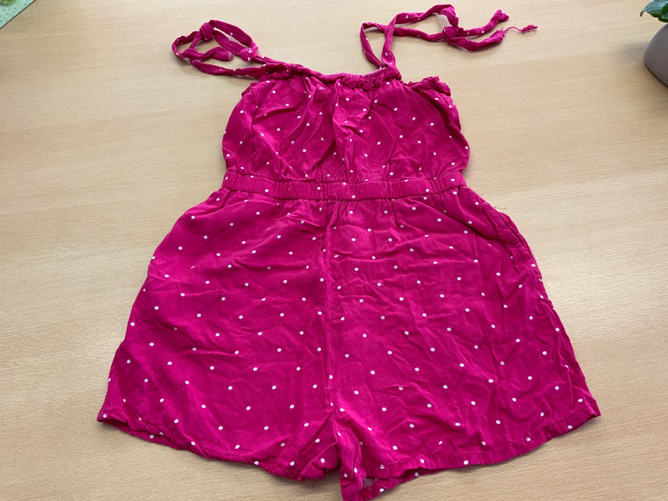 Jumpsuit XS Pink mit weißen Punkten