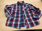 Hemd 128 Rot, Blau, Weiß, Schwarz