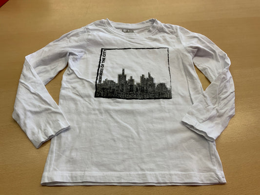 Langarmshirt 122/128 Weiß