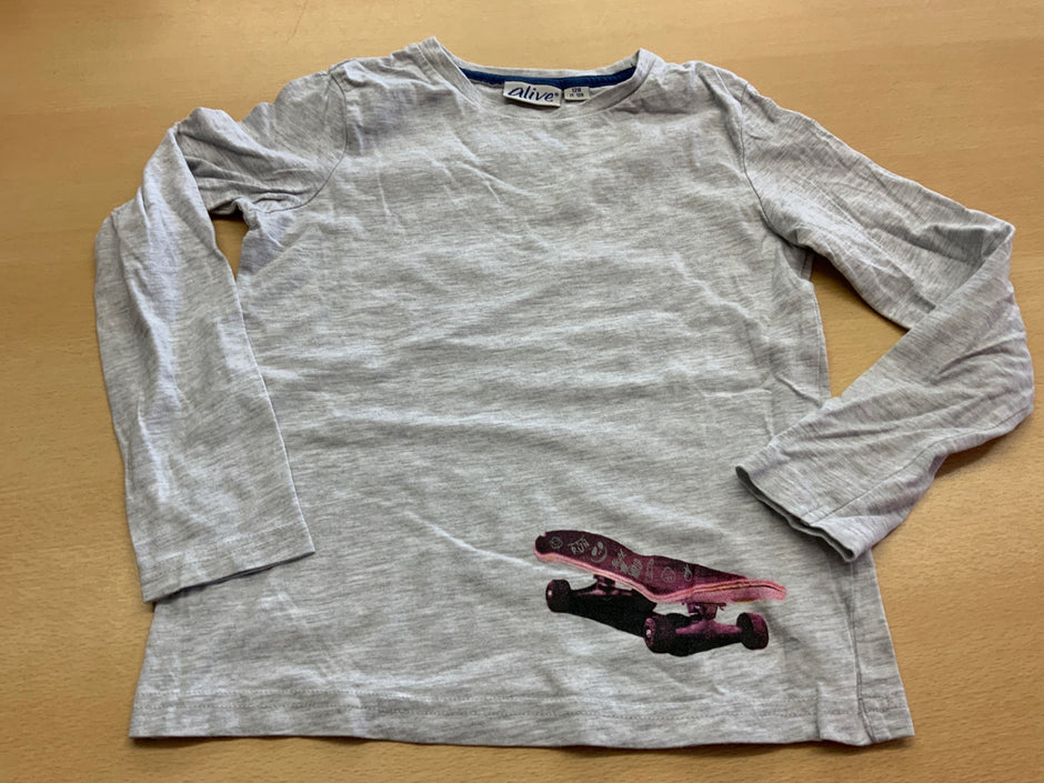 alive Langarmshirt 128 Grau