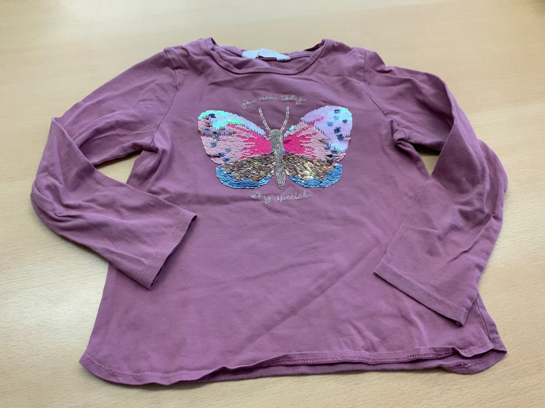 Langarmshirt 110/116 Lila