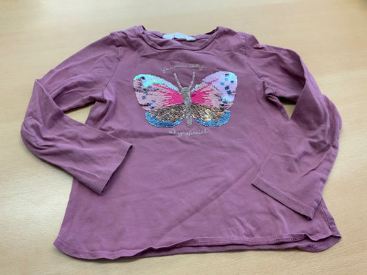 Langarmshirt 110/116 Lila