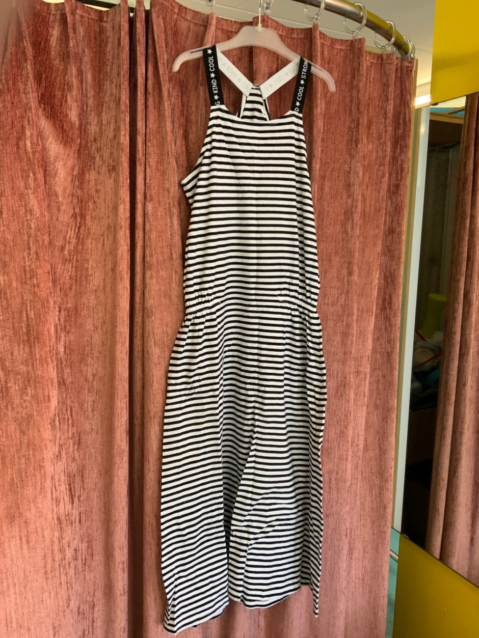Kleid 146/152 Schwarz-Weiß