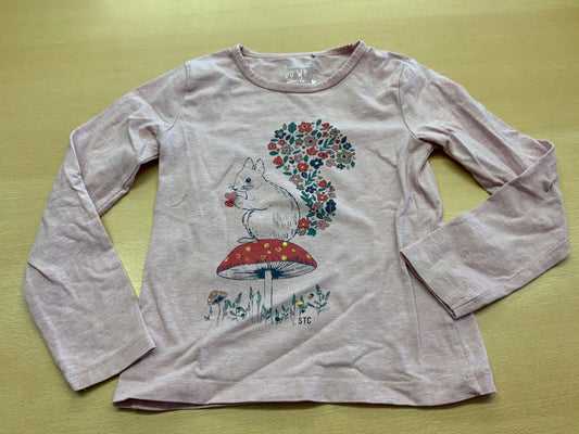 Langarm-Shirt 116/122 Rosa
