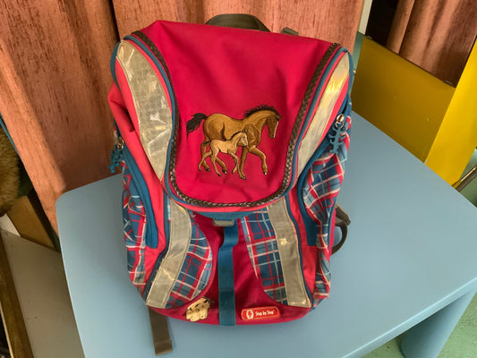 Step by Step Schuhl-Rucksack Rot, Blau, Beige