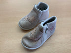 Kinderhausschuhe 21 Beige mit pinken Details