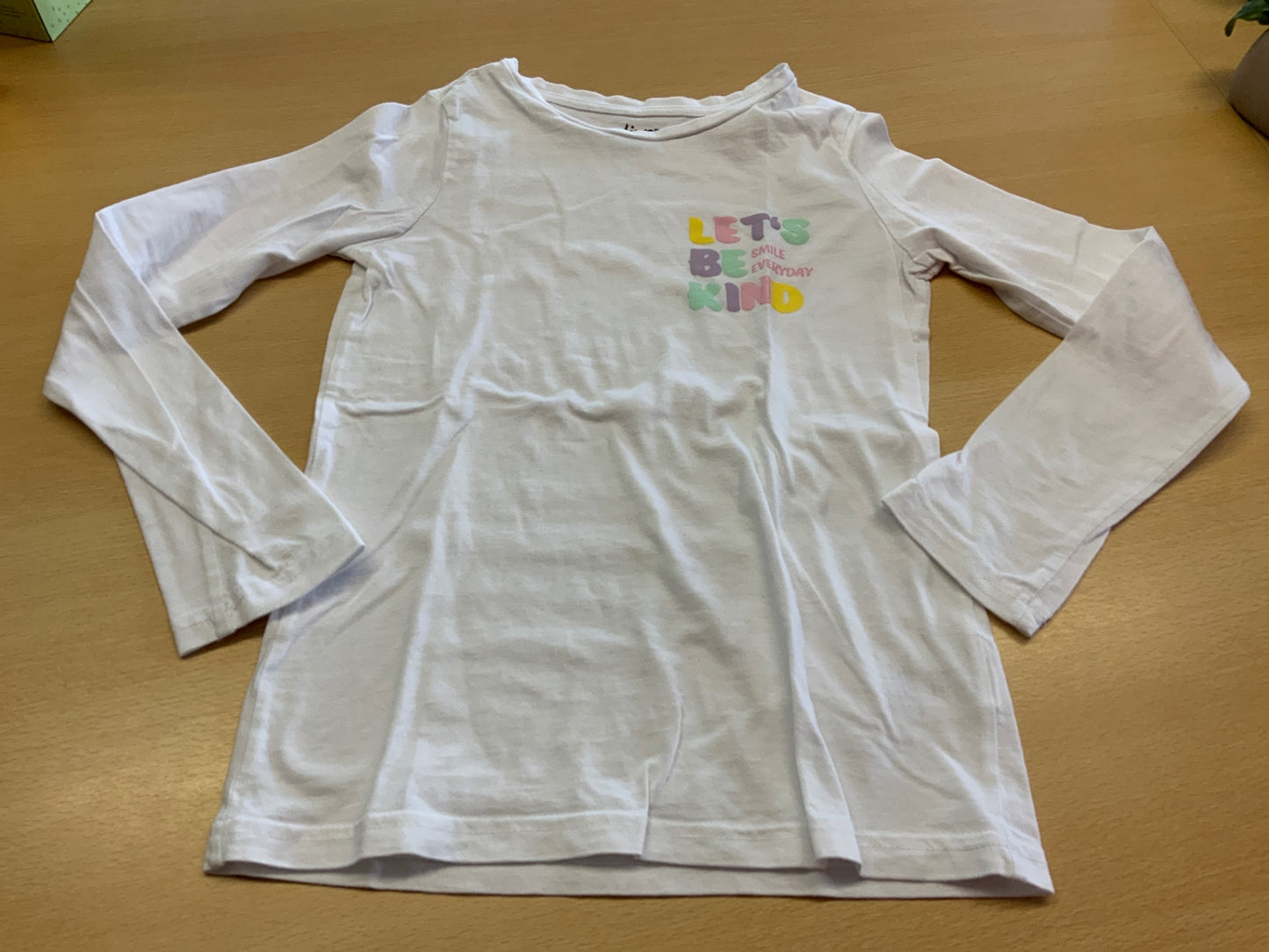 Langarmshirt 146 Weiß